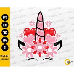 Love Unicorn SVG | Cute Animal Shirt Decal Card Gift Decor Sticker | Cricut Silhouette Cutting File Printable Clipart Di