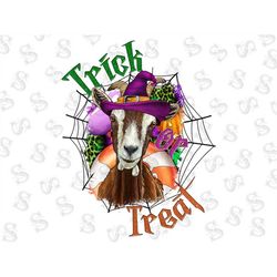 Trick Or Treat Goat Png Sublimation Design, Halloween Png, Trick Or Treat Png,Goat Png, Halloween Goat Png, Witch Goat P