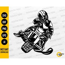 Snowmobiler SVG | Winter SVG | Snowmobile Rider Illustration Drawing Decal Logo | Cricut Silhouette Printable Clipart Di
