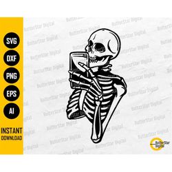 skeleton selfie svg | funny gothic t-shirt vinyl graphics | cricut cutting file silhouette printables clip art vector di