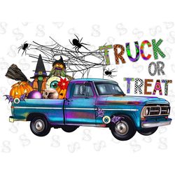 Truck Or Treat Png, Trick Or Treat Sublimation Png, Truck Png, Happy Halloween Png, Pumpkin, Spooky, Digital Download,Su