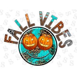 Fall Vibes PNG Sublimation Design, Fall Sublimation, Smiley Face, Pumpkin Png, Retro Fall Png,Pumpkin Png,Digital Downlo