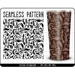 tooled leather svg, tooled leather png, seamless tumbler png, seamless pattern svg, western-jessicashop