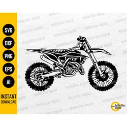 Dirt Bike PNG | Motorcycle SVG | Off Road Offroad Racing Circuit Vehicle Race Motor Sport | Cutting Files Clipart Vector