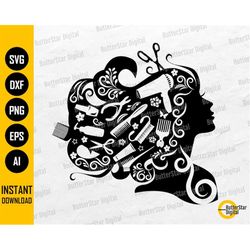 Hair & Nails SVG | Hair Style SVG | Nail Art SVG | Hairdresser Svg | Cricut Cameo Cut File Printable Clip Art Vector Dig
