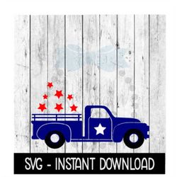 4th Of July Car With Stars SVG, Funny Wine SVG Files, SVG Instant Download, Cricut Cut Files, Silhouette Cut Files, Down