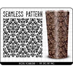 damask seamless pattern svg, tumbler wrap sublimation, damask svg background, western pattern svg, digital paper, tooled