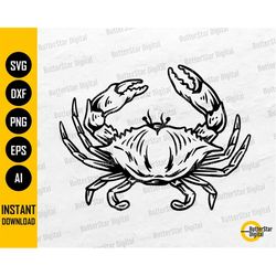 Crab SVG | Sea Animals Design Vinyl Stencil Drawing Illustration Graphics | Cricut Cut File Printable Clip Art Vector Di