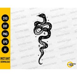 Celestial Snake SVG | Mystical Decal T-Shirt Sticker Graphics | Cricut Cutting File Printable Clipart Vector Digital Dow