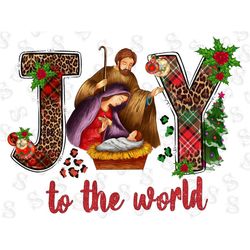 Joy To The World Png, Christmas png, Baby Jesus png, Joy Nativity Png, Jesus png, Leopard ,Sublimation Designs,Digital D