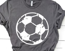 Distressed Soccer Ball Svg, Grunge Soccer Ball Svg Cut File for Cricut, Soccer Ball Silhouette, Soccer T-Shirt Svg,