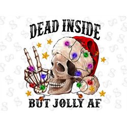 When Your Dead Inside But It's Christmas Png Sublimation Design, Christmas Png, Merry Christmas Png, Christmas Skull Png