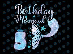 Personalized 5th Birthday Mermaid Png, Five Year Old Birthday Mermaid Girl , 5th Birthday Png, Mermaid 5th Birthday , Di