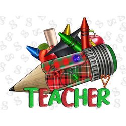 Christmas Teacher Pencil Png Sublimation Design,Merry Christmas Png,Christmas Teacher Png,Teacher Png,Teacher Pencil Png
