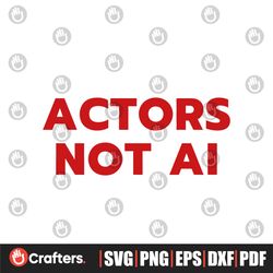 Retro WGA Sag Strike SVG Actors Not AI SVG Graphic Design File