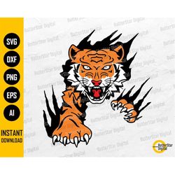 Tiger In The Wall SVG | Tigress SVG | Animal T-Shirt Wall Art Decals Stickers | Cricut Cutting Files | Clipart Vector Di