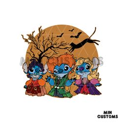Funny Stitch Cosplay Hocus Pocus Sanderson Sisters SVG File