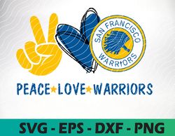 Peace Love Golden State Warriors svg,Basketball Team SVG,Houston Rockets svg, N B A Teams Svg, N B A Svg