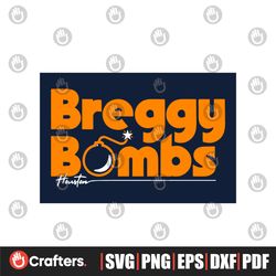 Alex Bregman Breggy Bombs SVG Houston Astros SVG Cricut File