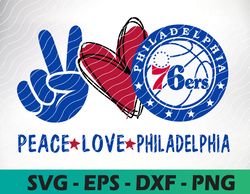 Peace Love Philadelphia 76ers svg, Basketball Team SVG,Houston Rockets svg, N B A Teams Svg, N B A Svg, Instant Download