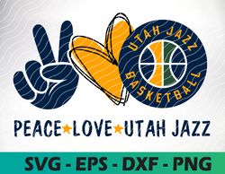 Peace Love Utah Jazz svg, Sport svg, Basketball Team svg, Cleveland Cavaliers svg, N B A Teams Svg, Instant Download