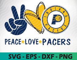 Peace Love Indiana Pacers svg, Basketball Team svg, Cleveland Cavaliers svg, N B A Teams Svg, Instant Download,