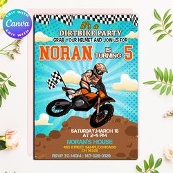Motorbike Invitation, Motorbike Birthday Invitation,Motorbike Birthday Party Invitation, Motorbike Digital Invitation