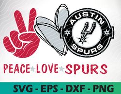 Peace Love San Antonio Spurs svg, Basketball Team svg, Cleveland Cavaliers svg, N B A Teams Svg, Instant Download,
