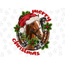 Merry Christmas Horse PNG, Merry Christmas PNG, Christmas PNG, Horse Png, Sublimation Design,Digital Download, Western D