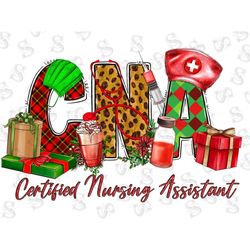 Christmas Nurse CNA Certified Nursing Assistant Png Sublimation Design,Merry Christmas Png,Christmas Nurse Png,Cna Png,F