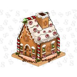Gingerbread House Png Sublimation Design, Christmas Png,Merry Christmas Png,Gingerbread House Png,Christmas Gingerbread