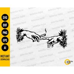 Hands Passing Joint SVG | Smoking Marijuana | Puff Weed Blunt Creation | Cricut Cutting File Printable Clipart Vector Di