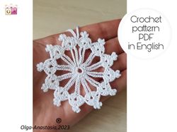 Snowflake  17 Christmas crochet pattern , crochet Snowflake pattern , crochet pattern , Irish Crochet , Motif crochet ,