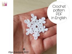 Snowflake  21 Christmas crochet pattern , crochet Snowflake pattern , crochet pattern , Irish Crochet , Motif crochet ,