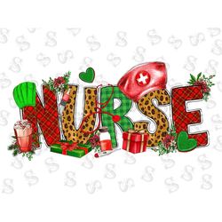 Christmas Nurse Png Sublimation Design, Christmas Nurse Png,Merry Christmas Png,Western Christmas Png,Leopard Christmas