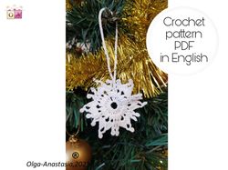 Snowflake  22 Christmas crochet pattern , crochet Snowflake pattern , crochet pattern , Irish Crochet , Motif crochet ,