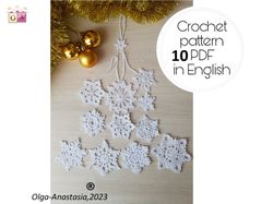 Snowflake  Christmas crochet  10 pattern , crochet Snowflake pattern , crochet pattern , Irish Crochet , Motif crochet ,