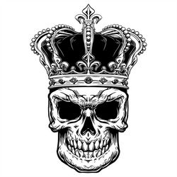 Skull King SVG, Skull With Crown SVG, Skull SVG, Skull Clipart, Skeleton King, Skeleton Crown, svg files for Cricut, Sil