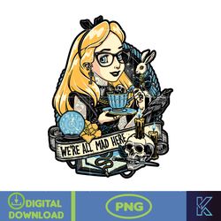 Punk Princess PNG, Rock Princess PNG, Mermaid PNG, Cartoon Design Sublimation, Printable Mug Instant Download (3)