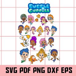 Bubble Guppies Svg, Bubble Guppies Clipart, Bubble Guppies Digital Clipart, Bubble Guppies Png, Bubble Guppies Eps