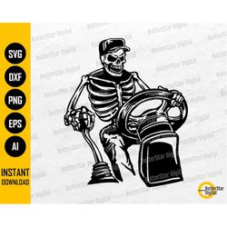 Skeleton Driver SVG | Death Trucker SVG | Driving Decals Shirt Sticker | Cricut Cutting File Printable Clipart Vector Di