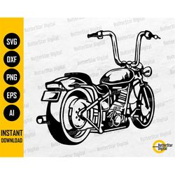 Back Of Motorcycle SVG | Motorbike Vinyl Stencil Drawing Illustration Graphics | Cricut Cutting Files Clip Art Vector Di