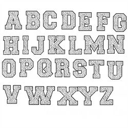Dalmatian Alphabet Letter Set PNG
