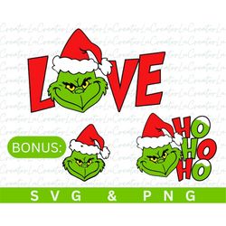 Grinch Bundle - Dr. Seuss - HoHoHo - Christmas SVG & PNG - Digital Designs, Stickers, Custom Cups, Shirts, Sublimation,