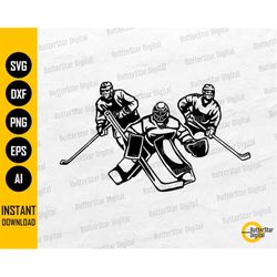 Ice Hockey Team SVG | Sports T-Shirt Stencil Vinyl Illustration Graphics | Cricut Cut File Silhouette Clip Art Vector Di