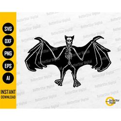 Bat Skeleton SVG | Animal T-Shirt Decals Vinyl Graphics Stencil | Cricut Cut File Silhouette Printable Clipart Vector Di
