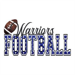 Warriors Football Dots Glitter and No Glitter SVG and PNG