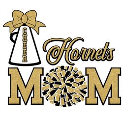 Hornets Cheer MOM Glitter and No Glitter SVG and PNG