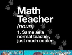 Math Teacher Definition Funny Back To School First Day  png, sublimation copy