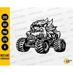 Lion Monster Truck SVG | Muscle Car SVG | 4x4 Off Road Vehicle | Cricut Cut File Silhouette Printable Clip Art Vector Di
